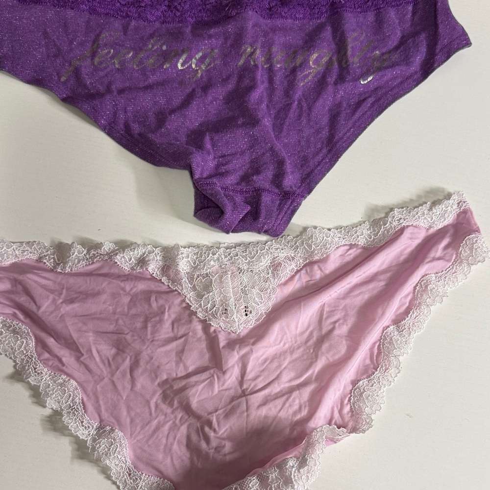 Victoria's Secret Purple and Pink Lace Panties - Picture 4 of 4